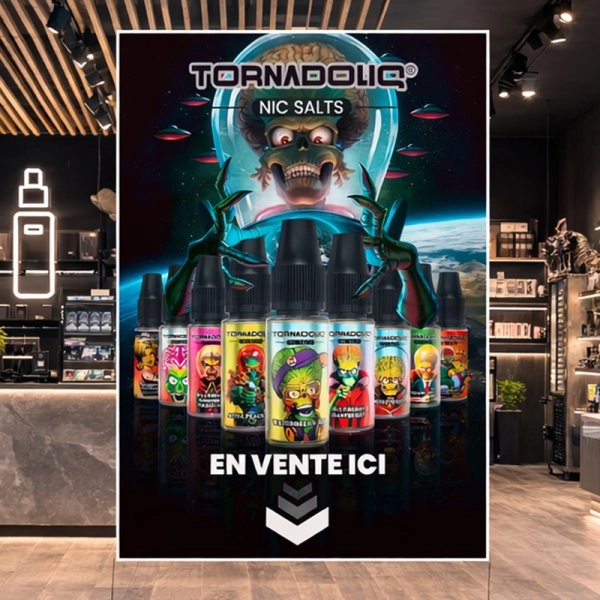 Vape à La Réunion – Puffs, E-liquides & Matériel plv poster alien 1pc tornadoliq